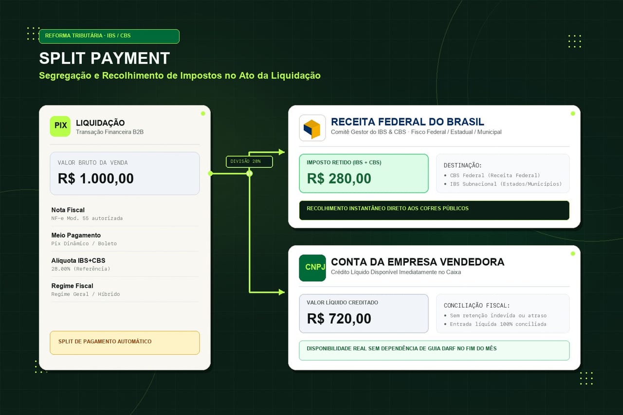 Split Payment na Reforma Tributária: O Que É, Como Funciona, Cronograma e Impacto no Fluxo de Caixa